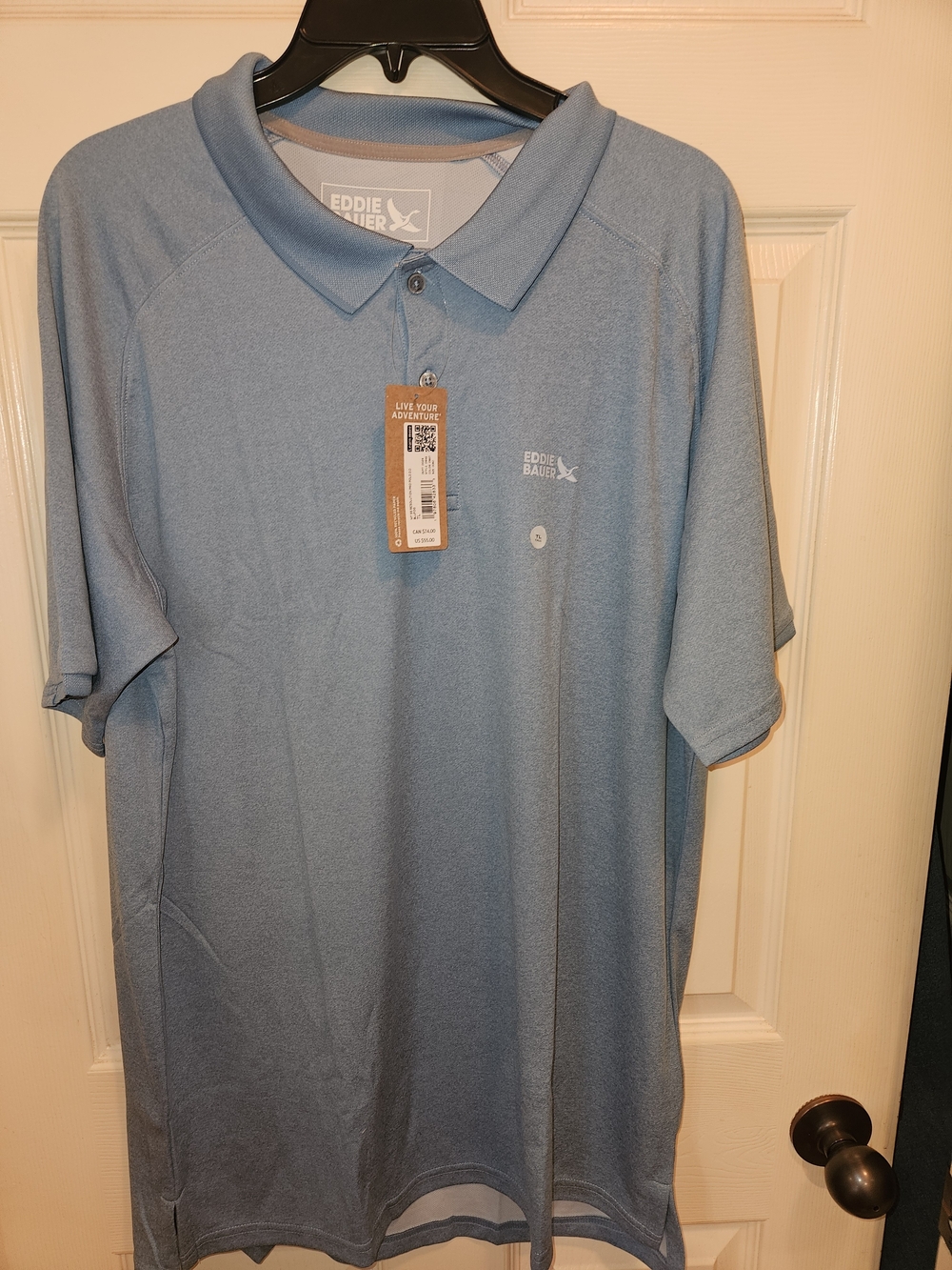 Eddie Bauer Men's Light Blue Polo Shirt
